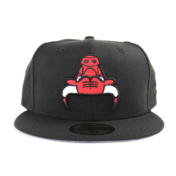 Chicago Bulls New Era 59fifty Fitted Hat (Upside Down BLACK Gray Under Brim)