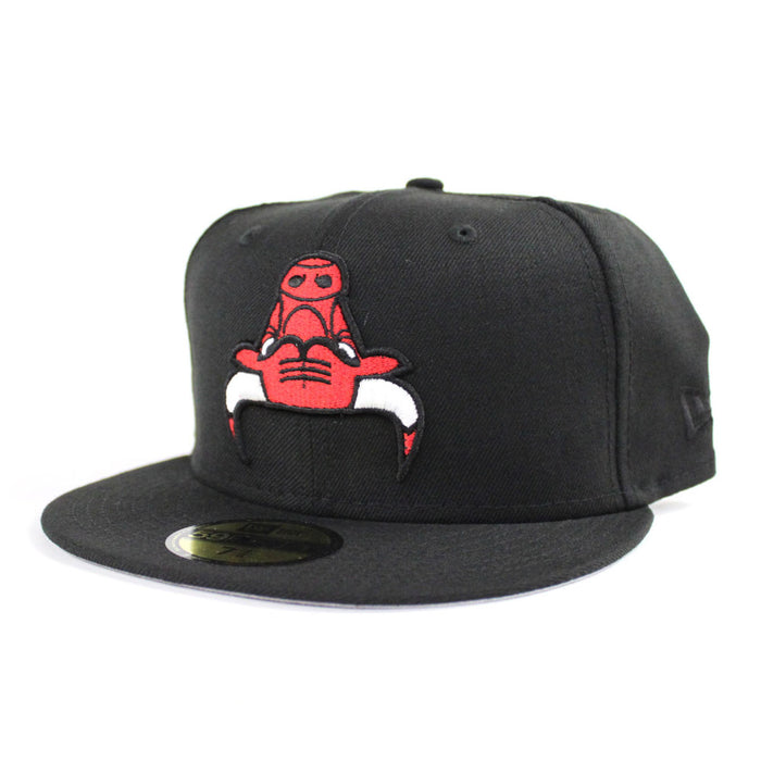 Chicago Bulls New Era 59fifty Fitted Hat (Upside Down BLACK Gray Under Brim)