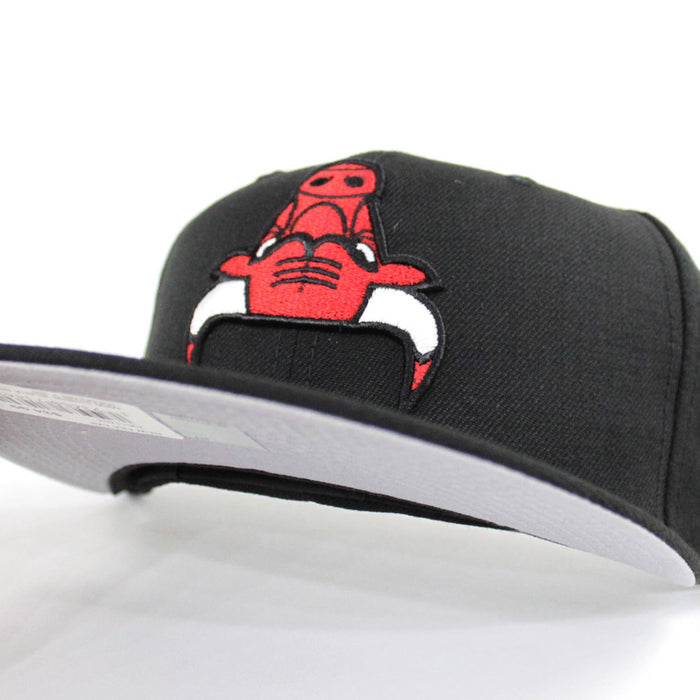 Chicago Bulls New Era 59fifty Fitted Hat (Upside Down BLACK Gray Under Brim)