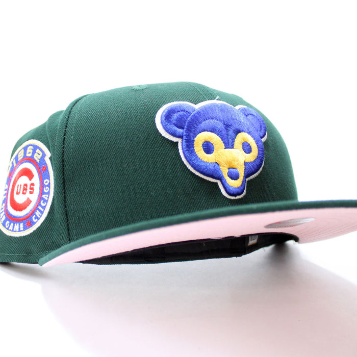 Chicago Cubs 1962 All Star Game New Era 59Fifty Fitted Hat ( Dark Green Pink Under Brim)