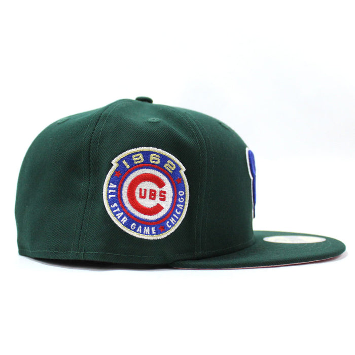 Chicago Cubs 1962 All Star Game New Era 59Fifty Fitted Hat ( Dark Green Pink Under Brim)