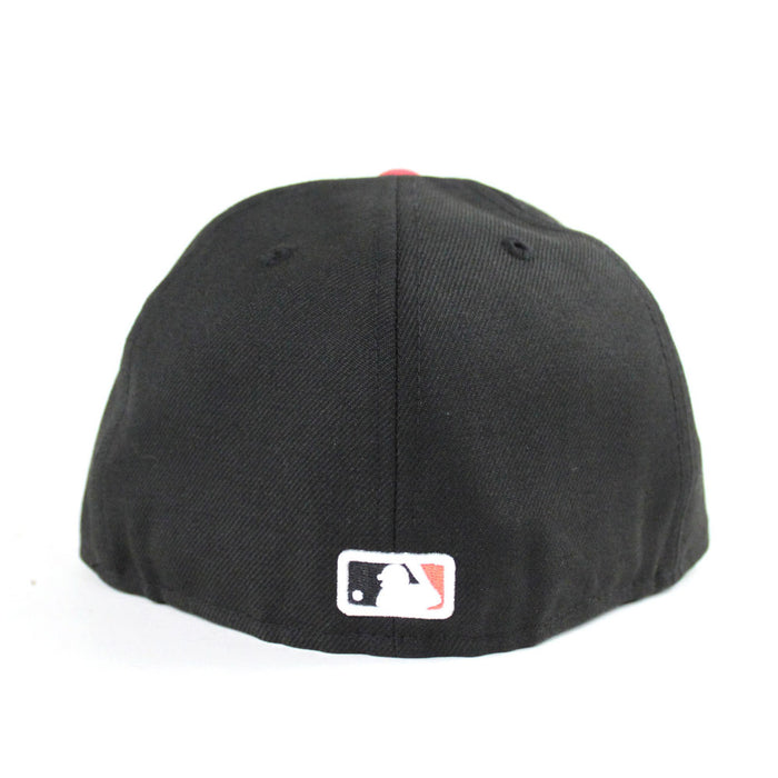 Chicago Cubs New Era 59Fifty Fitted Hat (Air Jordan RETRO 6 Black Infrared Gray Under Brim)