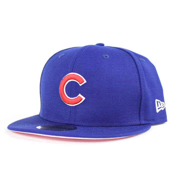Chicago Cubs New Era 59Fifty Fitted Hat (Team Color Pink Under Brim)
