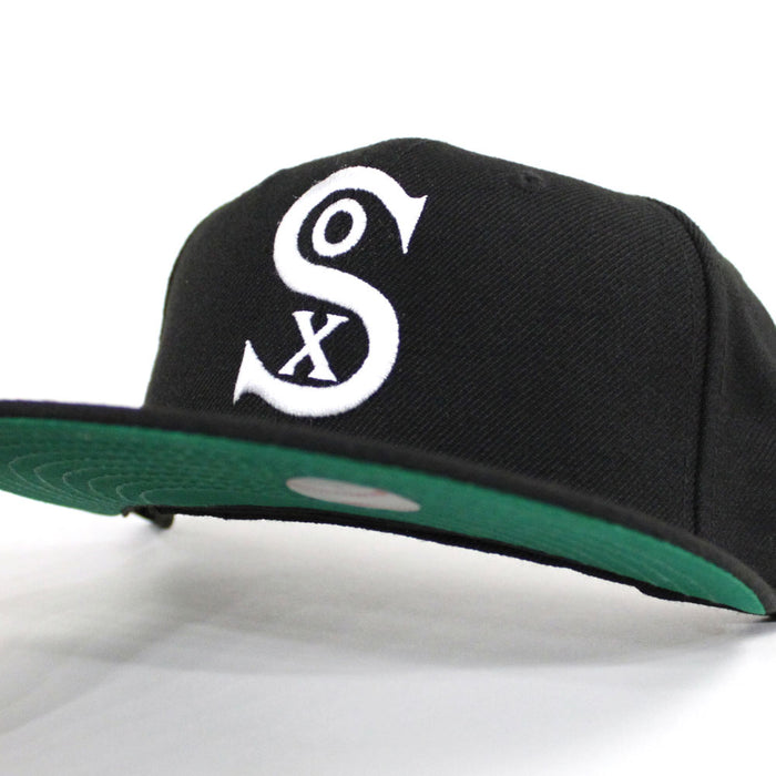 Chicago White Sox 1917 New Era 59Fifty Fitted Hat (Black Green Under Brim)