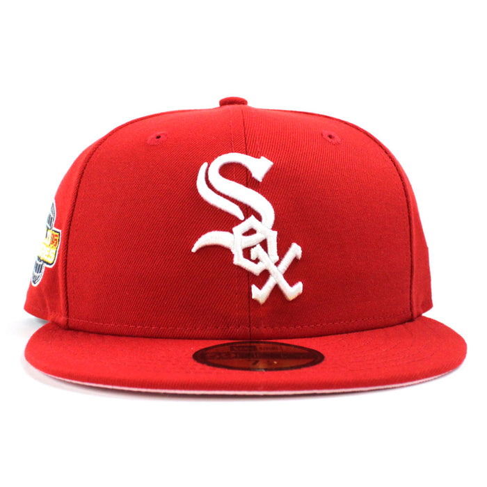 Chicago White Sox 2005 World Series New Era Fitted 59Fifty Hat (Red Pink Under Brim)