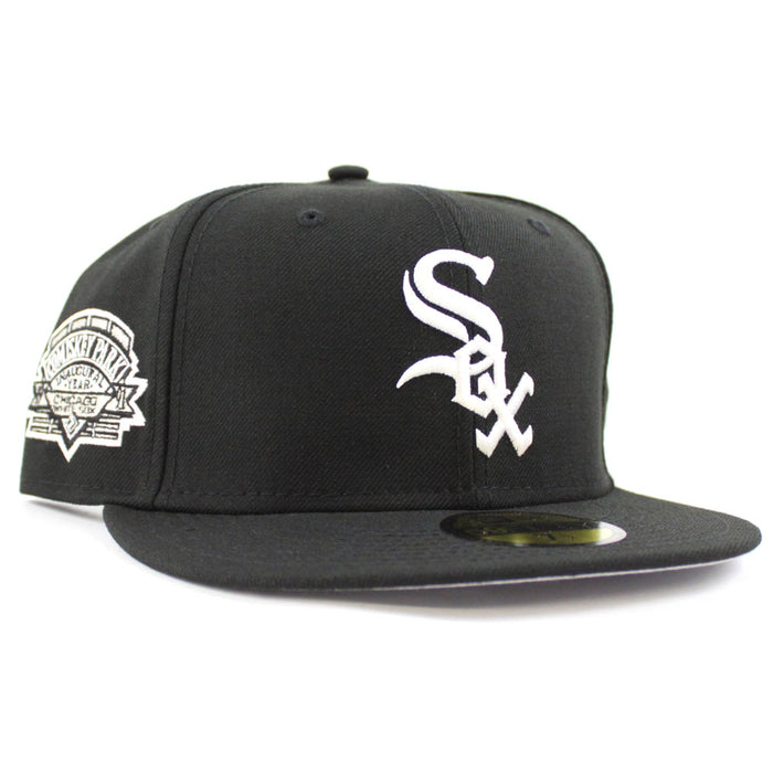 Chicago White Sox COMISKEY PARK New Era 59Fifty Fitted Hat (Black Grey Under Brim)