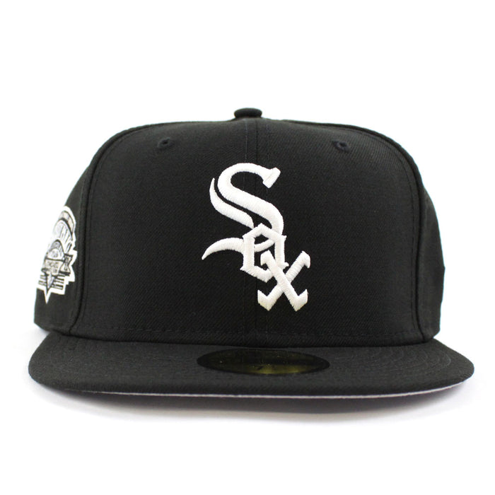 Chicago White Sox COMISKEY PARK New Era 59Fifty Fitted Hat (Black Grey Under Brim)