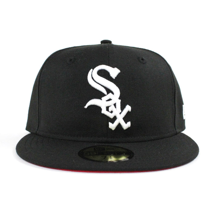 Chicago White Sox New Era 59Fifty Fitted Hat (Black Red Under Brim)