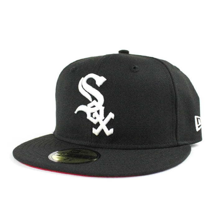Chicago White Sox New Era 59Fifty Fitted Hat (Black Red Under Brim)