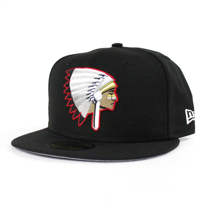 Chiefs New Era 59Fifty Fitted Hats (Black Red Out Line Gray Under Brim)
