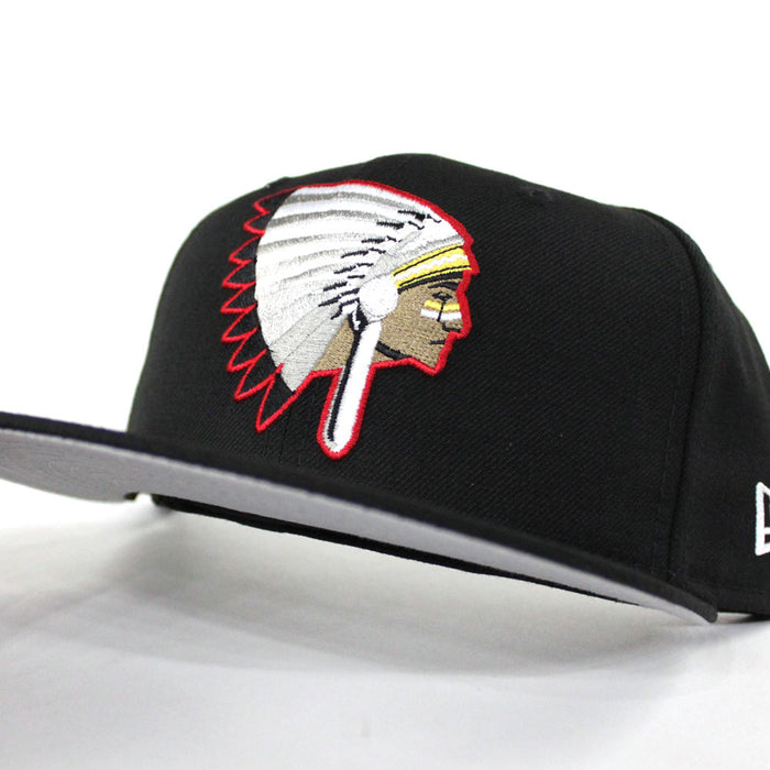 Chiefs New Era 59Fifty Fitted Hats (Black Red Out Line Gray Under Brim)