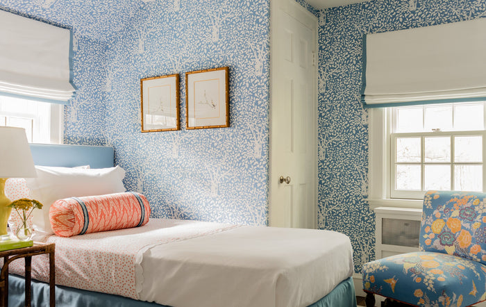 China Seas Wallpaper: Arbre De Matisse Reverse - Custom Color Touch of Gray on almost White Paper (FIVE YARD MINIMUM)