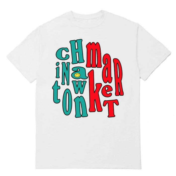 Chinatown Market SMILEY UV ACTIVATED GROOVY T-SHIRT (White)