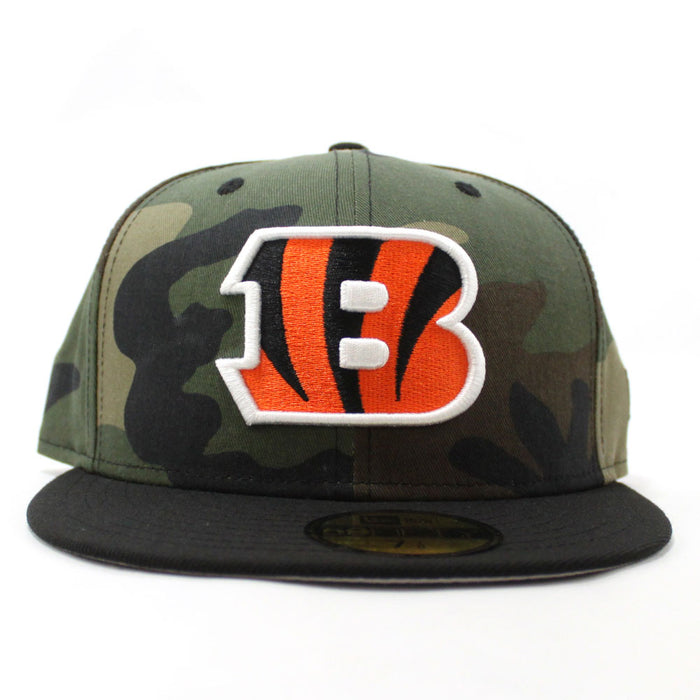 Cincinnati Bengals New Era 59Fifty Fitted Hat (Camo Orange Black Gray Under Brim)