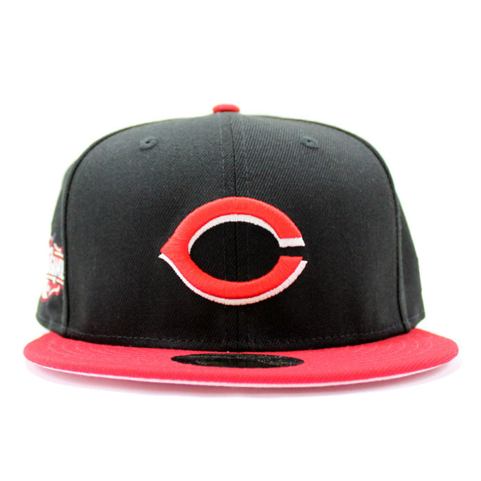 Cincinnati Reds 2015 All Star Game New Era 59Fifty Fitted Hat (Black Red with Pink Under Brim)