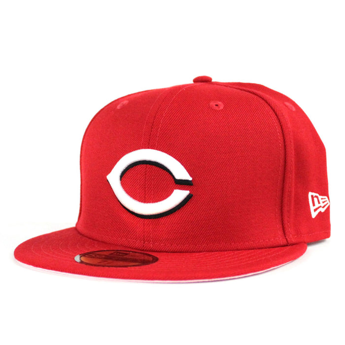 Cincinnati Reds New Era 59Fifty Fitted Hat (Team Color Pink Under Brim)