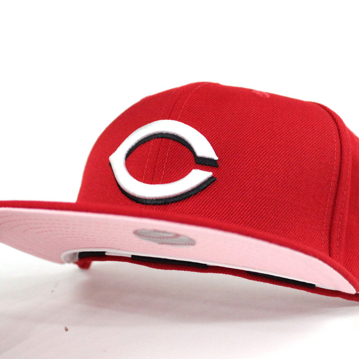 Cincinnati Reds New Era 59Fifty Fitted Hat (Team Color Pink Under Brim)
