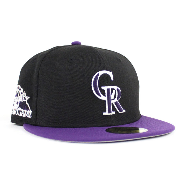 Colorado Rockies 1998 All Star Game New Era 59Fifty Fitted Hat (Black Purple Visor Gray Under Brim)