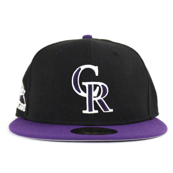 Colorado Rockies 1998 All Star Game New Era 59Fifty Fitted Hat (Black Purple Visor Gray Under Brim)