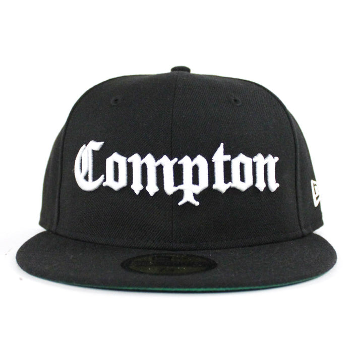 Compton New Era 59fifty Fitted Hat (Black Green Under Brim)