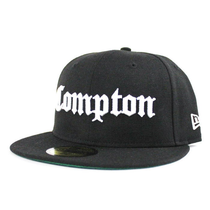 Compton New Era 59fifty Fitted Hat (Black Green Under Brim)