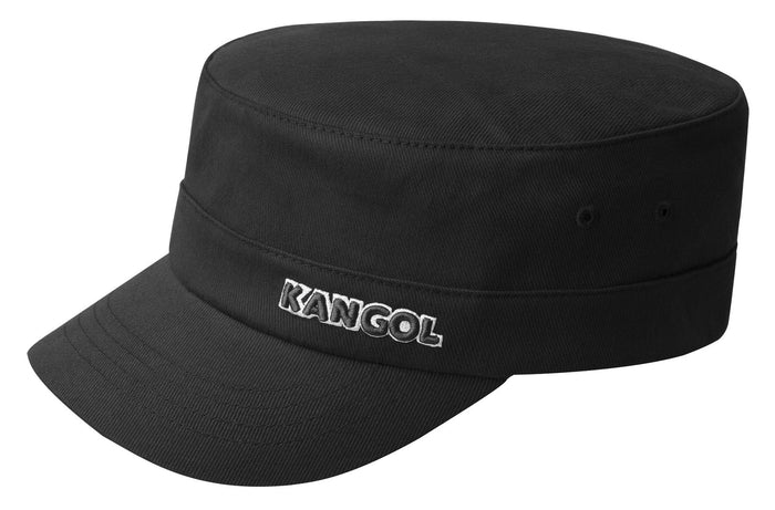 COTTON TWILL ARMY CAP (Black)