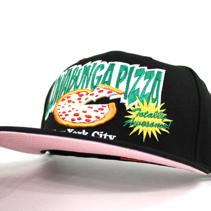 Cowabungapizza The Teenage Mutant Ninja Turtles New Era 59Fifty Fitted Hat (BLACK PINK Under Brim)