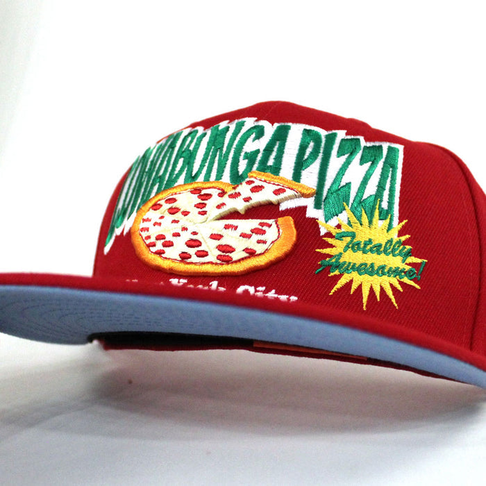 Cowabungapizza The Teenage Mutant Ninja Turtles New Era 59Fifty Fitted Hat (Red Blue Under Brim)