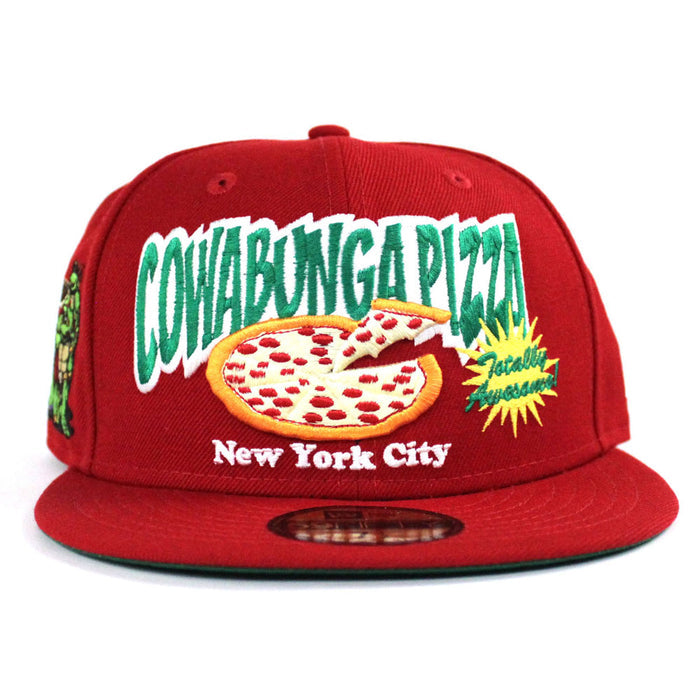 Cowabungapizza The Teenage Mutant Ninja Turtles New Era 59Fifty Fitted Hat (Red Green Under Brim)