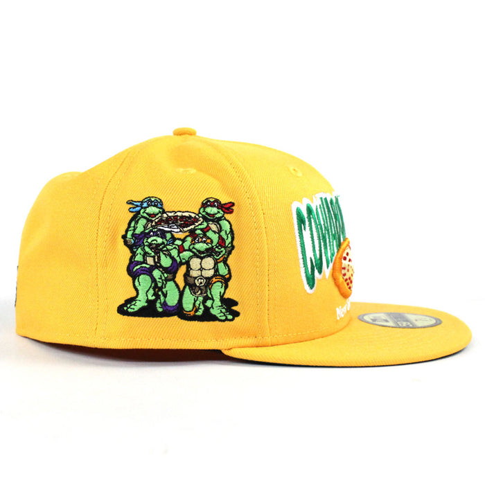 Cowabungapizza The Teenage Mutant Ninja Turtles New Era 59Fifty Fitted Hat (Yellow Green Under Brim)