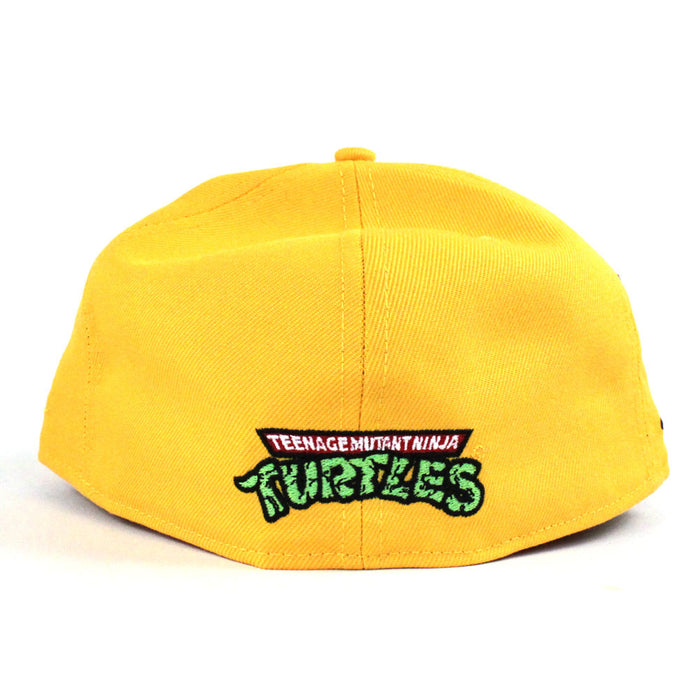 Cowabungapizza The Teenage Mutant Ninja Turtles New Era 59Fifty Fitted Hat (Yellow Green Under Brim)