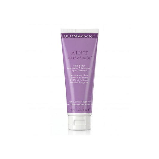 DERMADOCTOR AIN'T MISBEHAVIN' INTENSIVE 10% SULFUR ACNE MASK & EMERGENCY SPOT TREATMENT 70ml