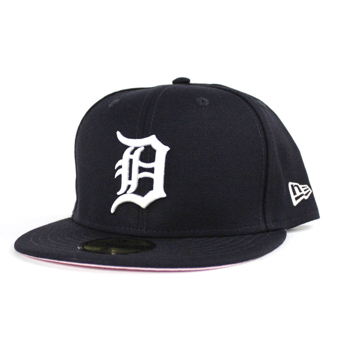 Detroit Tigers New Era 59Fifty Fitted Hat (Team Color Pink Under Brim)