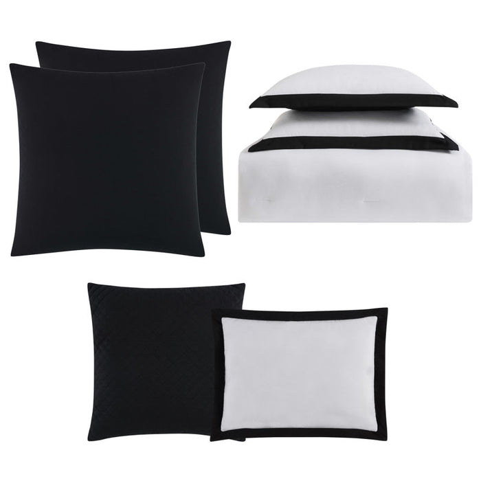 Ensemble d'édredon 7 pièces en microfibre moderne et contemporain Everyday (king size )