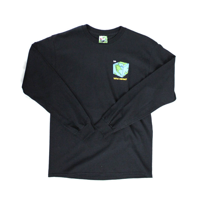 FELT WHO CARES LONG SLEEVE (BLACK)