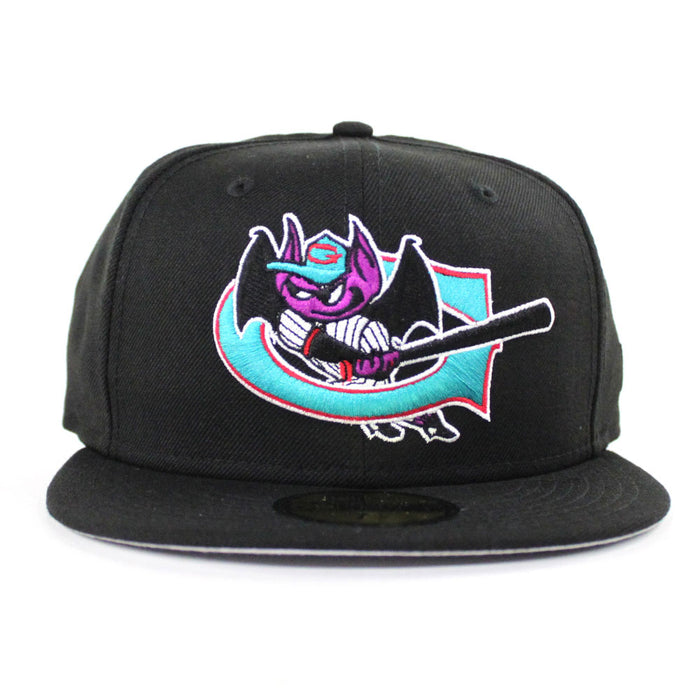 Greensboro Bats 1994-2004 New Era 59Fifty Fitted Hat (Black Gray Under Brim)