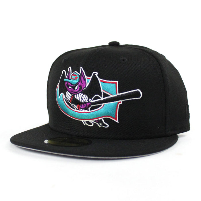 Greensboro Bats 1994-2004 New Era 59Fifty Fitted Hat (Black Gray Under Brim)