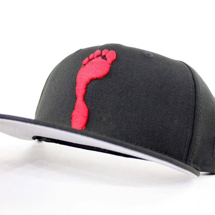 HalfTime Peddlers New Era 59Fifty Fitted Hat (Black Red Gray Under Brim)