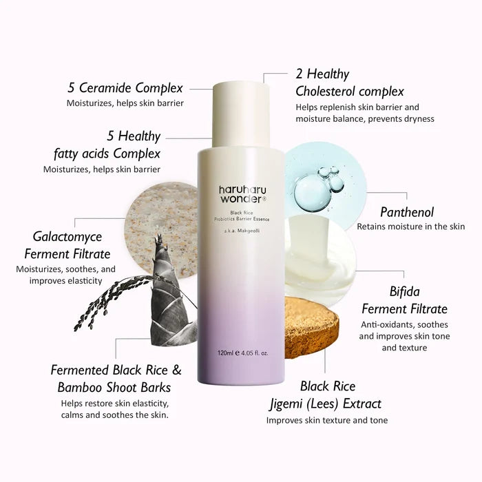 haruharu wonder Black Rice Probiotics Barrier Essence (120ml) | GlamTouch UK