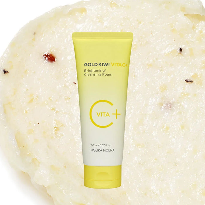 [HOLIKA HOLIKA] Gold Kiwi Vita C+ Brightening Cleansing Foam 150ml - Ballagrio