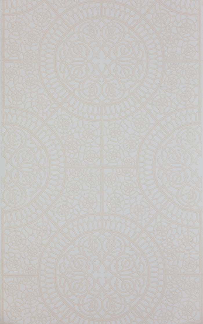 Home Couture Wallpaper: Camelot - Custom Light Mauve on White Paper (5 yard minimum)