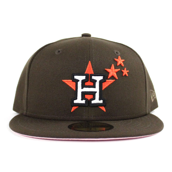 Houston Astros New Era 59Fifty Fitted Hat (Brown Pink Under Brim)