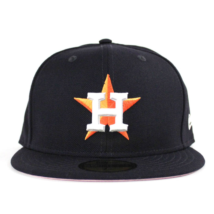 Houston Astros New Era 59Fifty Fitted Hat (Team Color Pink Under Brim)