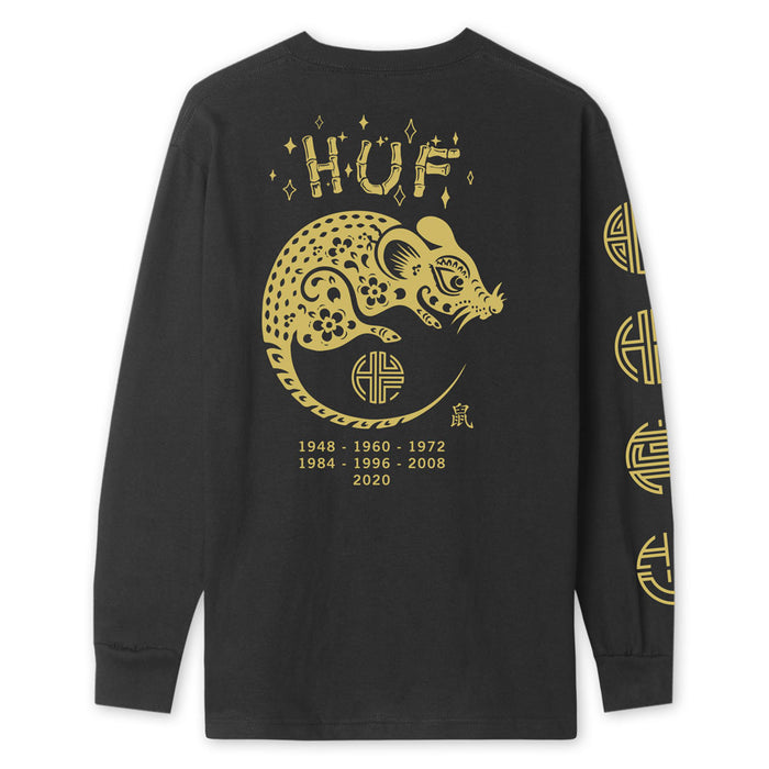 Huf x YEAR OF THE RAT LS TEE (BLACK)