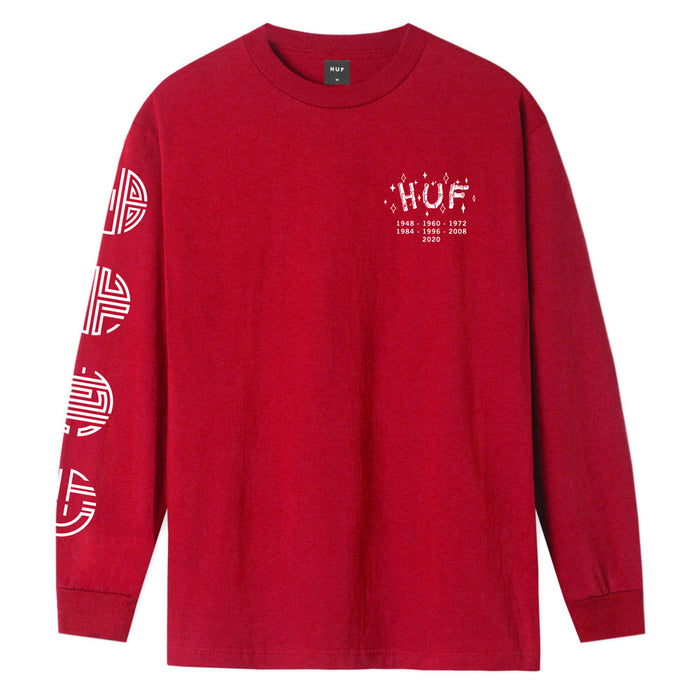 Huf x YEAR OF THE RAT LS TEE (RED)