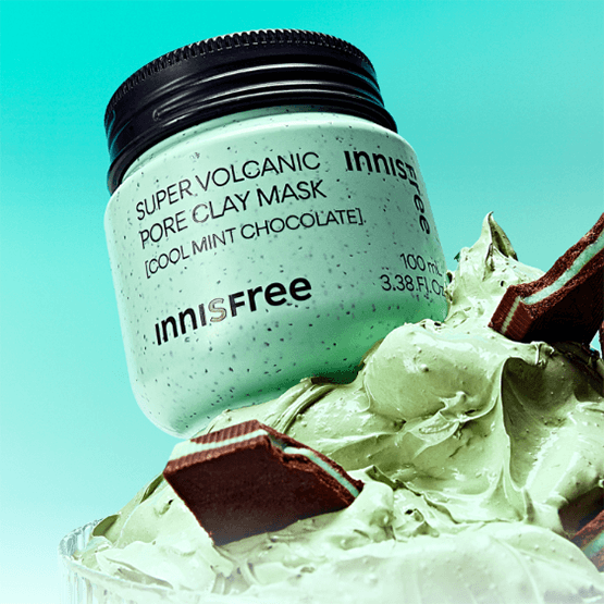 [innisfree] Super Volcanic Pore Clay Mask #Cool Mint Chocolate 100ml - Ballagrio
