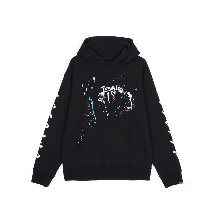 Jungles LOGO PAINT SPLATTER HOODIE (Black)
