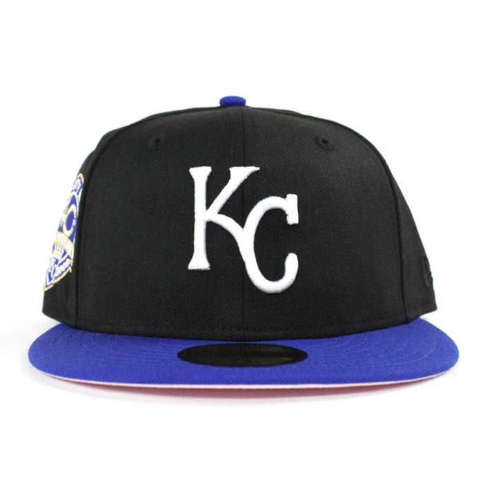Kansas City Royals 4OTH ANNIVERSARY New Era 59Fifty Fitted Hat (Pink Under Brim)