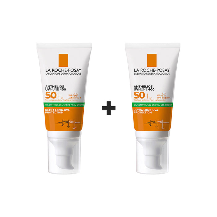 LA ROCHE-POSAY INNOVATION ANTHELIOS UVMUNE 400 SPF 50 OIL CONTROL GEL-CREAM 50ml + 1 FREE