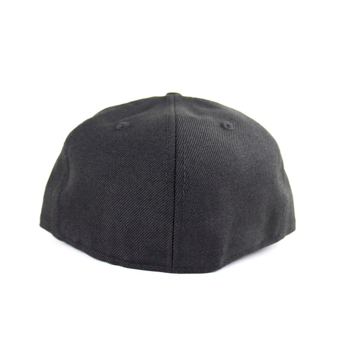 LA Script New Era 59Fifty Fitted Hat (Raiders Color Way Gray Under Brim)